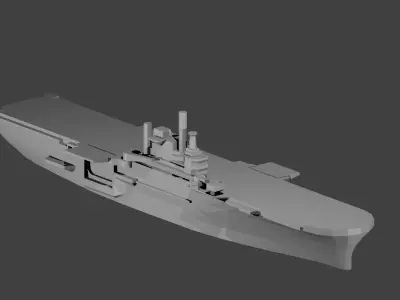 US Iwo Jima Class Amphibious Assault Warship 3D print model