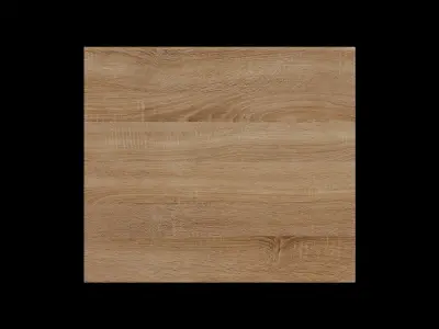 Set Of 3 Rectangle Oak Effect Tables Low-poly 3D model