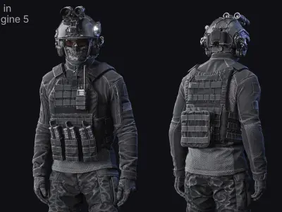 Soldier Character - Tactical Spec-Ops 02 Low-poly 3D model