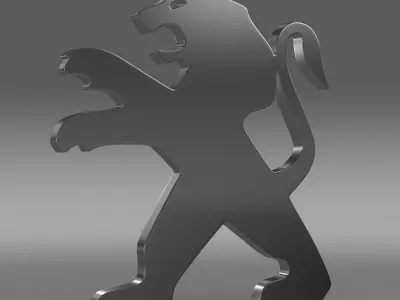Peugeot wheel logo 3D model