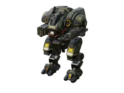 sci fi robot Low-poly 3D model