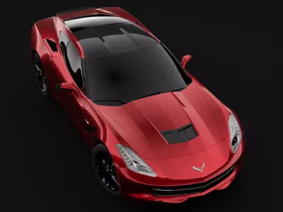 Chevrolet Corvette Stingray C7 3D model blender Free 3D model