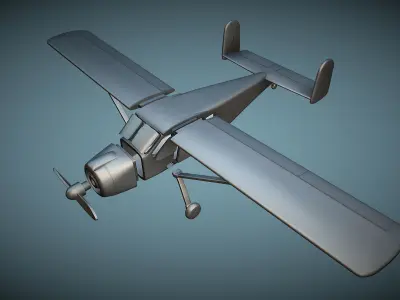 Max Holste MH-1521 Broussard - 3D Printable Model 3D print model