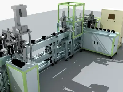 Industrial Equipment 4-Plastic Sealing Assembly Production  3D model