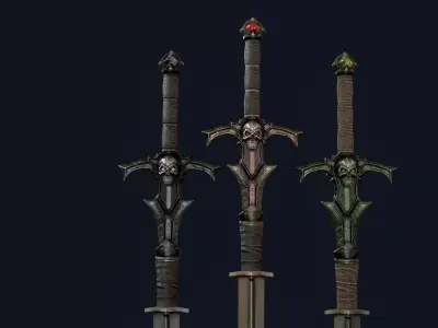 Dark Lord Sword 3 Low-poly 3D model
