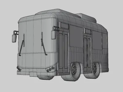 Thai NGV Bus Cartoon 3D model 3D model