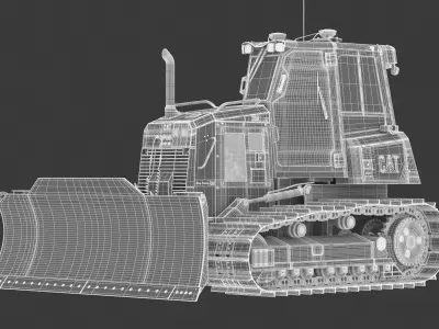 D6K2 Track-Type Tractor Medium Dozer 3D model