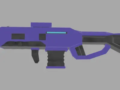 Sci-fi gun Low poly Free low-poly 3D model