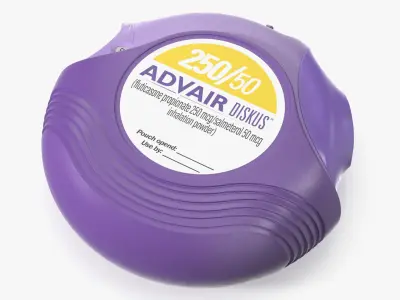 Advair Diskus Dry Powder Inhaler Purple 3D model