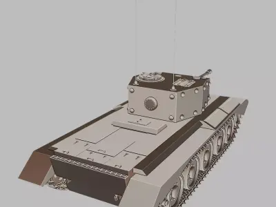 Cromwell B British Cruiser Tank WWII 3D Printable  3D print model