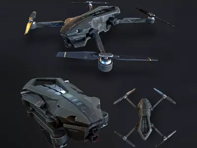 Drone Low-poly 3D model by gamedevnix - Low-poly