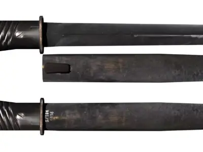 Bayonet for K 98 Karabiner Low-poly 3D model