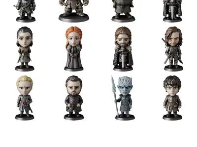 STL printable - Game of Thrones Part 1 - textured GLBs  3D print model