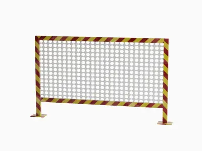 Road Barricade B 02 Low-poly 3D model