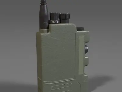 ANPRC 343 Modern Military Infantry Radio Model Game Ready Low-poly 3D model