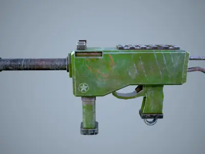 Dirty Gun  Low-poly 3D model
