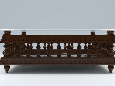 ANTIQUE TRUNK TABLE 3D model