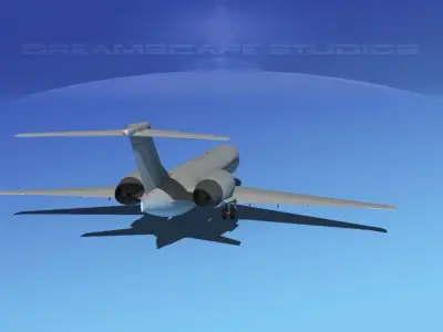 Boeing 717-200 Bare Metal 3D model