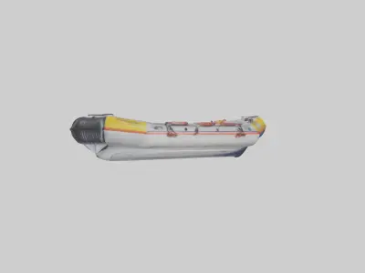 Inflatable Boat model Low-poly 3D model