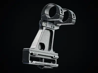 Scope Mount Vepr - Game Ready bracket PBR Model Low-poly 3D model