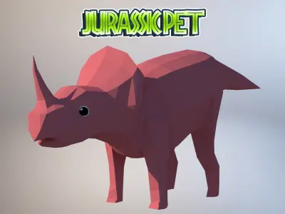 Centrosaurus jurassic pet Low-poly 3D model