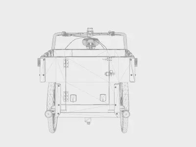 3D Model of Cargobike DeLight Kindergarden Low-poly 3D model