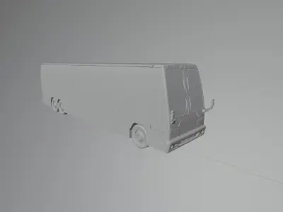 Red Coach Bus 3D model