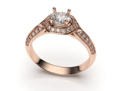 solitaire with ring sizes  8 part S23 3D print model