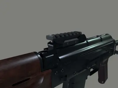 AK B-18  Zenit Picatinny Rail Low-poly 3D model