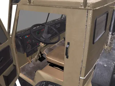 Military Truck Low-poly PBR Low-poly 3D model