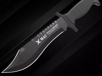 Tactical Commando Knife Low-poly 3D model