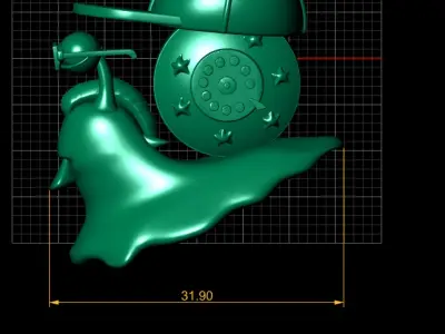 SNAIL ANIMAL PENDANT 3D PRINTABLE MODEL 3D print model