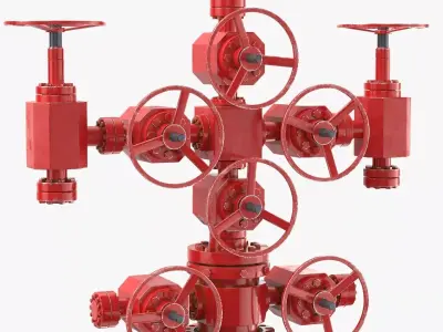 Oil Wellhead Dirty 3D model