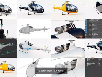 3 color asset 3D Model Collection