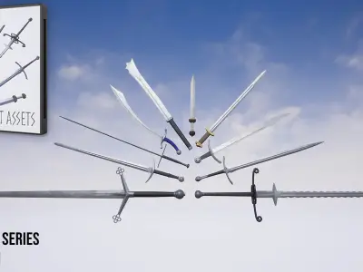 Weapons Series - Full Series Pack Low-poly 3D model