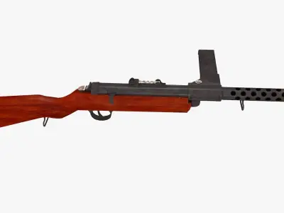mp28 model world war ii rifle Low-poly 3D model
