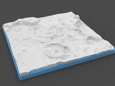 moon terrain hi poly  3D model