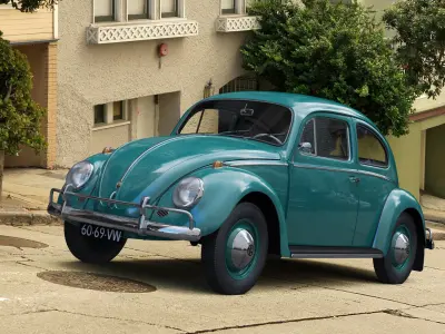 Volkswagen Beetle 1962 Kafer 3D model