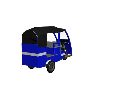 3D Model of Electric Three Wheeler Vehicle  3D model
