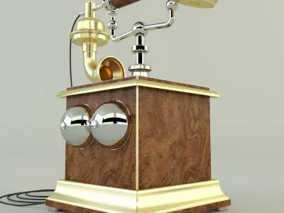 Antique telephone 3D model get