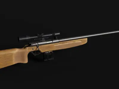 SSG 82 Sniper Rifle Low-poly 3D model