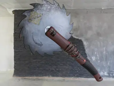 Post-Apocalyptic Saw Blade 3D model