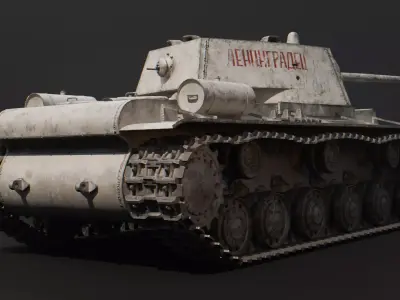 KV-1 -  WW2 Soviet Heavy Tank Low-poly 3D model