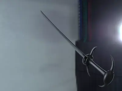 Low Poly Katana Hiroyachi Low-poly 3D model