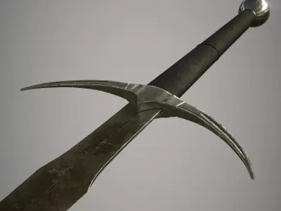 Danish Long Sword Low-poly 3D model