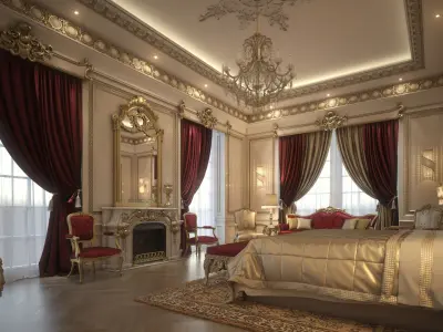 Luxury Master Bedroom1 3D model