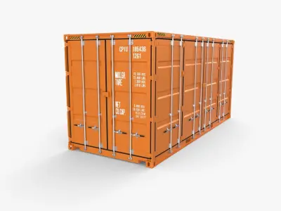 20ft Shipping Container Side Open High Cube 3D model