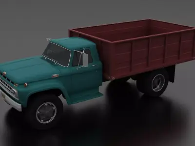 F-Series F-700 Grain Truck 1965 Low-poly 3D model