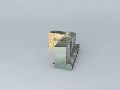 Polar 8 storey L shaped block Free 3D model