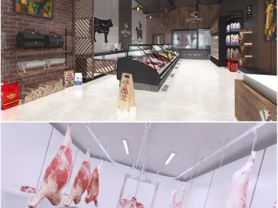  Butcher Shop and Meat Locker Room Collection 